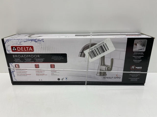 DELTA 15765LF-SPPD BROADMOOR 1-Handle Pulldown Bathroom Faucet Brushed ...
