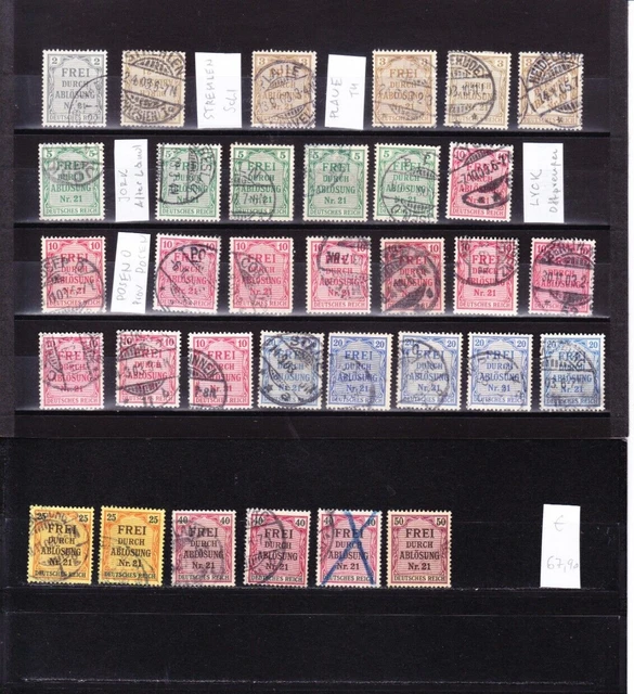 DR D 1 - 8 Stempel Strehlen Schlesien Jork Niedersachsen Lyck Ostpreussen € 68