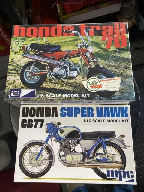 RARE~MPC~HONDA TRAIL 70 CT70 & Honda Super Hawk CB 70 MIB