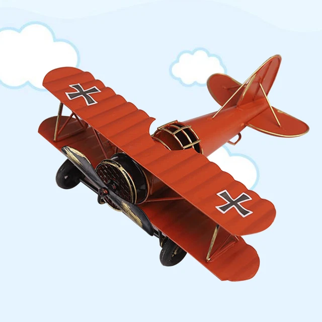 Aircraft Models Retro Iron Handicraft Metal Plane Decor Airplane Cake Topper