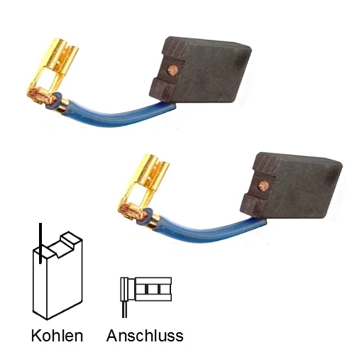 Balais de charbon pour AEG KH28 Super XE Perceuse - 5x8x10mm