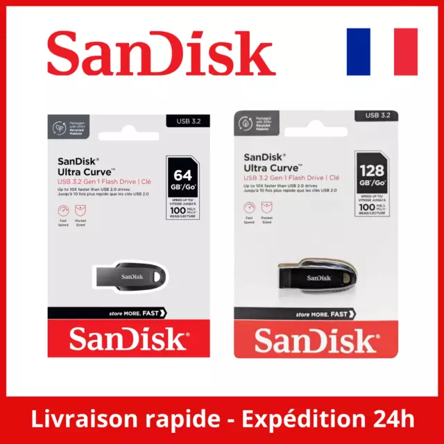 Sandisk Ultra Shift Clé USB  64Go / 128Go USB 3.2 100MB/s
