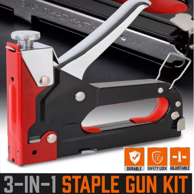 Staple Gun Heavy Duty Fastener Tool Tacker And Staples Upholstery Stapler Nails