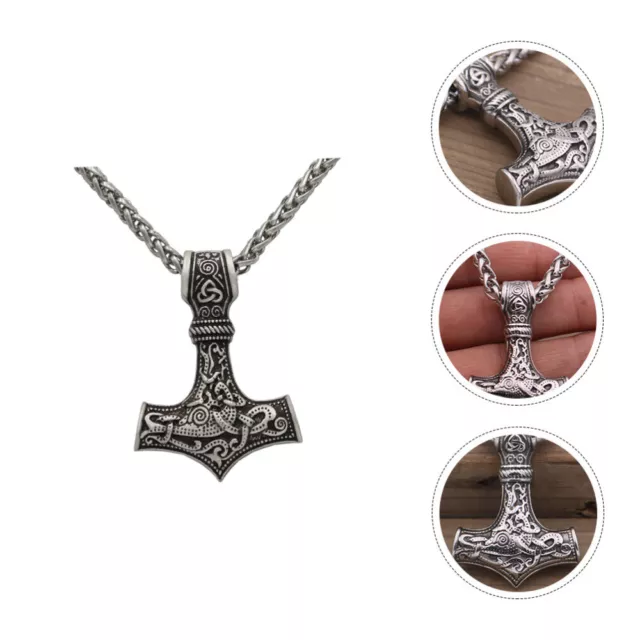 Alloy Thor's Hammer Necklace Man Viking Gifts Men Mens Necklaces