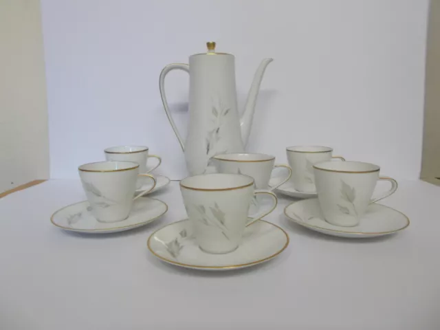 Small Hutschenreuther Selb Espresso Coffee Pot 5 x Cups and Saucers Milk Jug