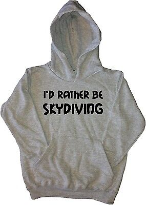 I'd Rather Be Skydiving Kids Hoodie Sweatshirt