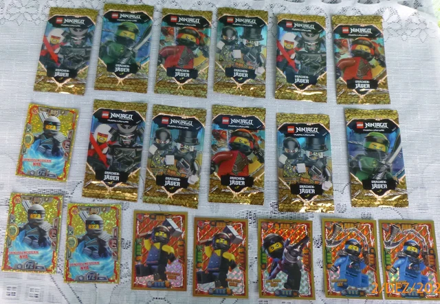 KONVOLUT: LEGO NINJAGO Trading Cards 11 x 5er Set+ 8 einzelne Gold ...