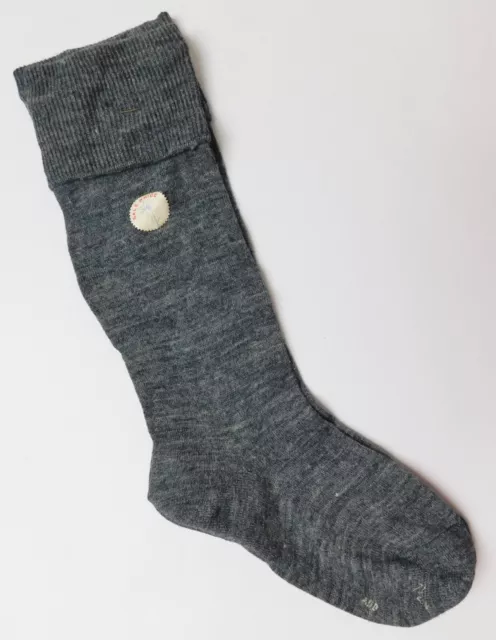 Long school socks vintage 1950s UNUSED size 7.5" grey for boys