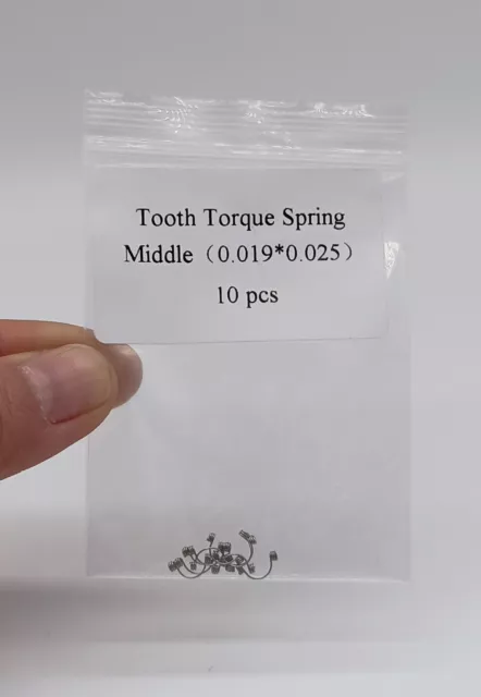 10 Pcs Dental Orthodontic Anterior Tooth Torque Springs Rectangular Middle019025