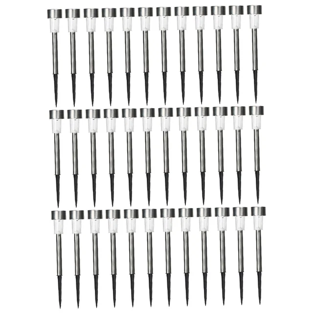 10 Piquets De Remplacement Pour Lampes Solaires De Jardin - Noir, 18,3 Cm