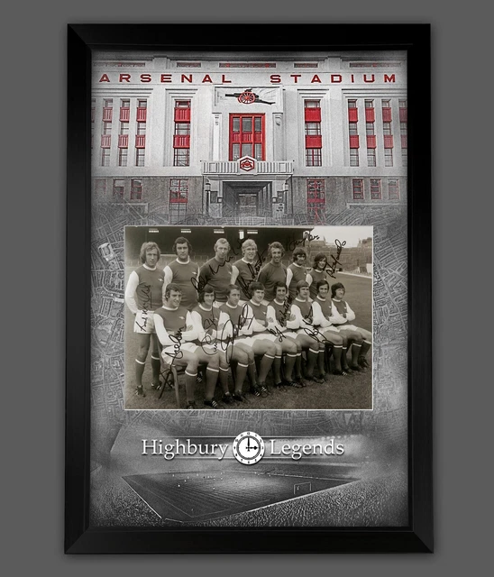 Highbury Legends Arsenal Fc 71 Signed Photograph In A Picture Mount Presentation