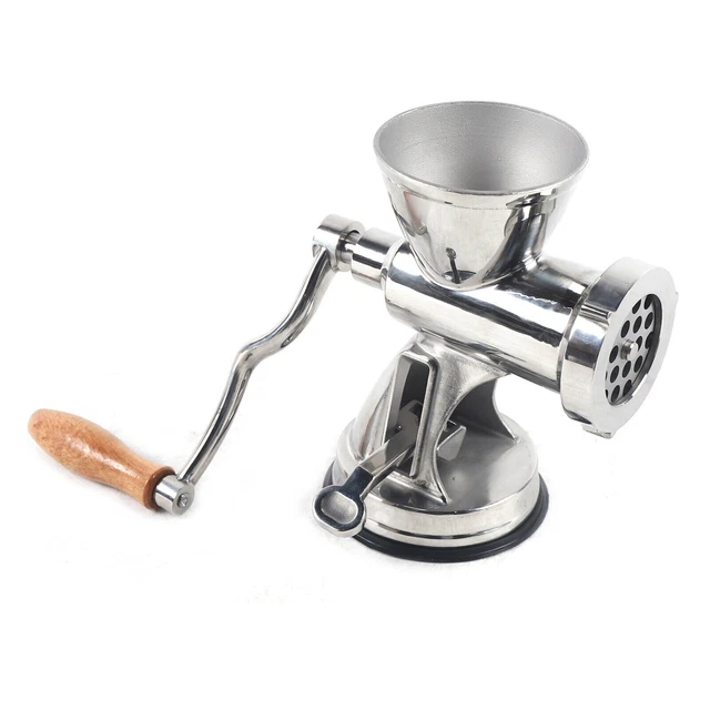 Manueller Fleischwolf Aus Aluminium - Mit Wurstrohr & Tischklemme