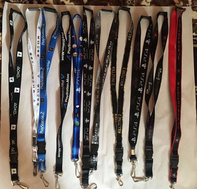 PlayStation Lanyards BUNDLE OF 11 LOT OF 11 UNIQUE PS2 PS3 Move Vita Batman PlayStation Lanyards BUNDLE OF 11 LOT OF 11 UNIQUE PS2 PS3 Move Vita Batman