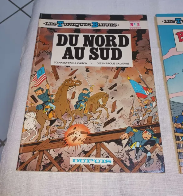 Lot de 2 BD  Les tuniques Bleues N° 1 Nord au Sud 1982 N°16 Bronco Benny 1981 2