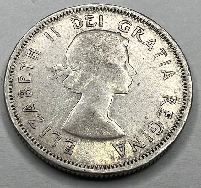 1954 - Canada-  25 Cents Silver Coin - Lot #5