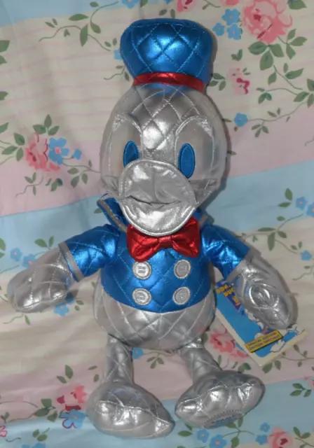 Tagged Disney Store Donald Duck Metallic Plush 85th Anniversary Special Edition