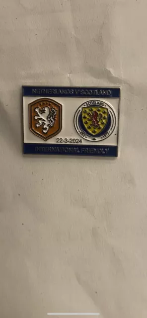 Netherlands V Scotland Friendly Match Badge