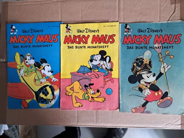 Walt Disneys, Micky Maus - Das bunte Monatsheft Nr. 1 +  2 + 3, 1951