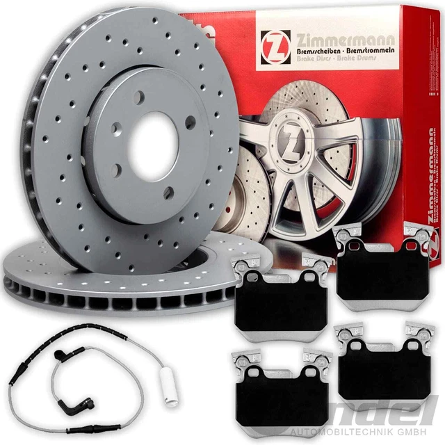 Zimmermann DISCHI FRENO SPORT 324 mm + PASTIGLIE POSTERIORI adatti per BMW Serie 1 E82 E88
