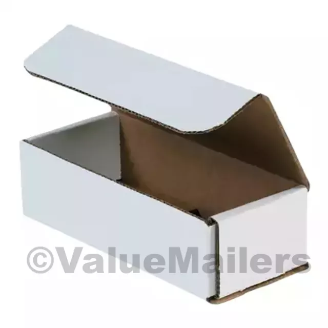 100 - 7 x 4 x 3 White Corrugated Shipping Mailer Packing Box Boxes