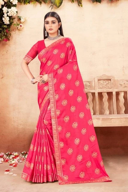 Indiano Pakistano Sari Camicetta per Donna Stampata Bollywood Arte Seta