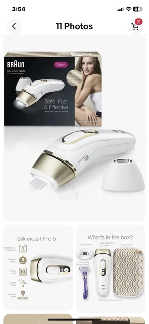 Braun Silk-Expert Pro 5 PL5137 IPL Permanent Hair Removal System New Sealed Box