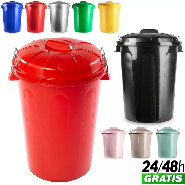 Cubo de Basura Clásico Resistente y Duradero 7 51 70 100 Litros Comunidad Casa