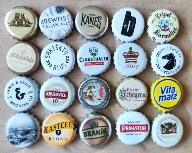 beer soda cider bottle tops crown caps kronkorken