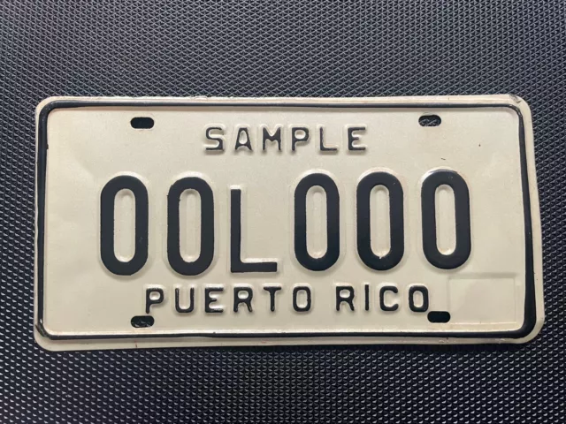 Puerto Rico Sample License Plate 00L000