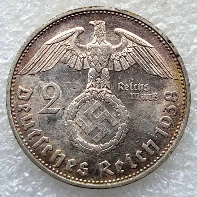 ☆ Allemagne : 2 Reichsmark 1938 G ☆