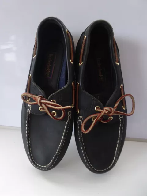 MENS TIMBERLAND CLASSIC Navy Leather Deck Boat Shoes UK 8.5 £39.95 ...
