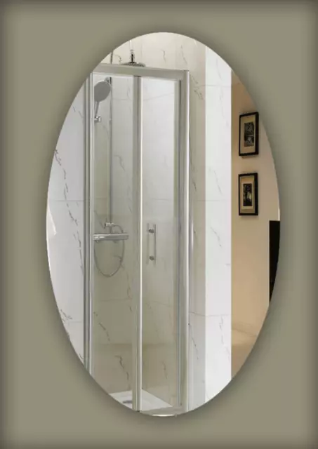 Modern Oval Mirror Acrylic Bedroom Lounge & Bathroom Shatter Resistant Perspex
