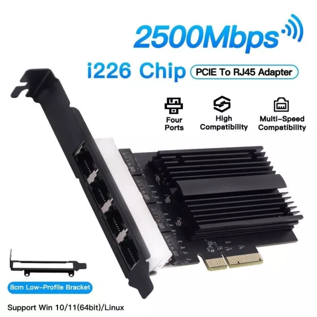 Carte réseau Gigabit 4 ports pour adaptateur réseau Intel I226 Gigabit...