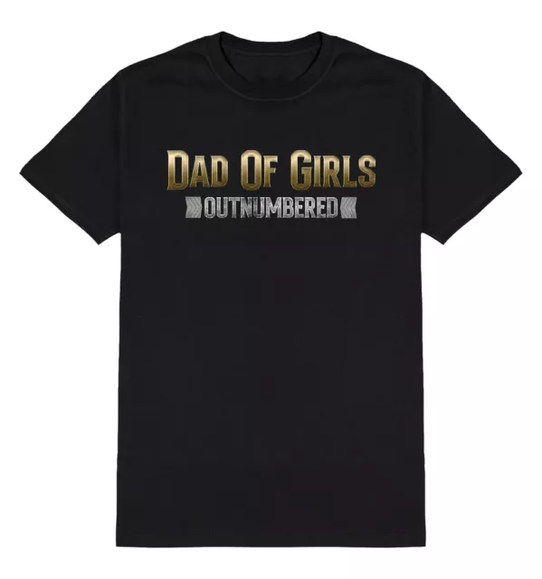 T-shirt in inferiorità numerica papà delle ragazze da uomo divertente festa del papà regalo dalle figlie