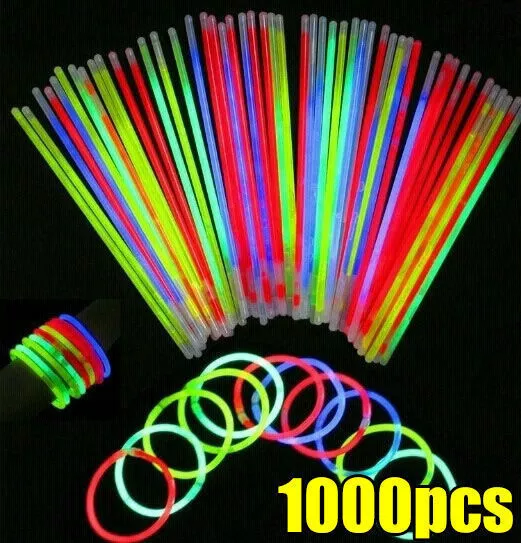 1000 Color Mixed Glow Sticks Light Bracelets Party glowsticks glow in the dark