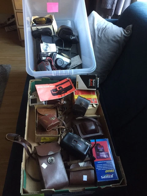 Lote masivo de cámaras de cine antiguas de colección de trabajo más detalles + fotos mañana martes