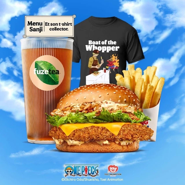 ONE PIECE BURGER King Luffy Sanji Tshirt edition limitee LE Size L EUR 80,00 PicClick FR