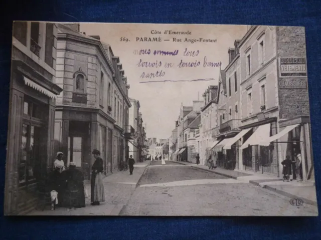 Postcard Side / Coast D'em Eraude: Paramé Street Ange-Fontant/Eld