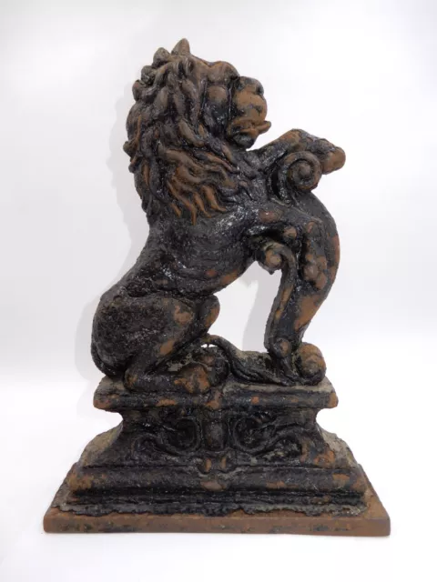 Antique 14" Victorian Heavy Cast Iron Lion Doorstop