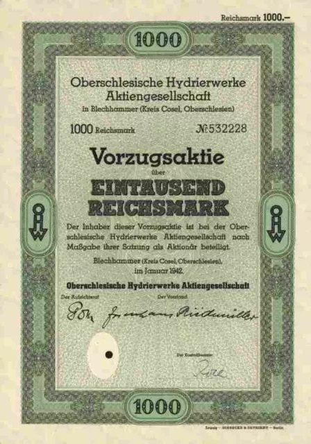 Oberschlesische Hydrierwerke 1942 Blechhammer Blachownia Slaska Schlesien 1000 M