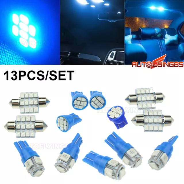 13x Auto Car Interior LED Lights Dome License Plate Lamp 12V Kit Accessories 8k