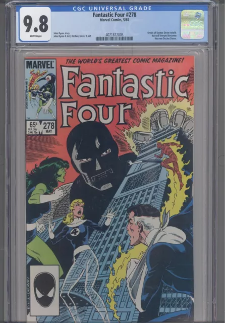 Fantastic Four #278 CGC 9.8 1985 Marvel Comics Origin Doctor Doom Retold