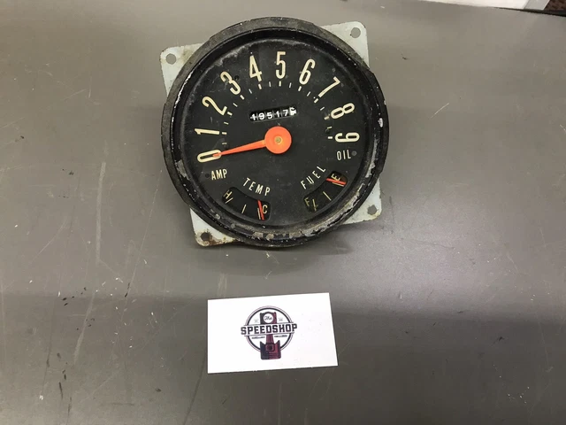 Vintage Willys Jeep 90 MPH Speedometer w/ Fuel & Temp Gauge for Parts / Restore