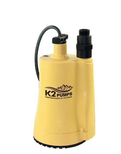 K2 Pumps Submersible Utility Pump 1/6 Hp Thermoplastic UTM01602K