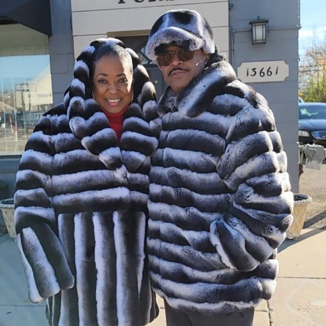 Mens Real Rex Rabbit Fur Bomber Jackets New Genuine Fur Coat Chinchilla Outwear