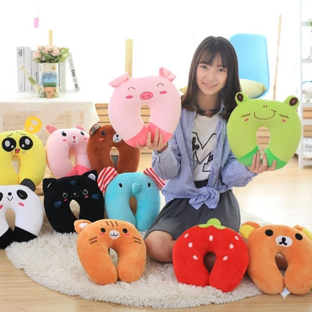 Short Plush Neck Protection U-Shaped Pillow Travel Pillows Flight Neck Pillow