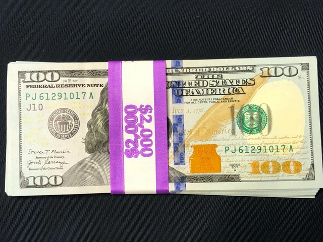 (1) 2017 A $100 Bill - One Hundred Dollar Note Crisp Uncirculated From Bep Strap