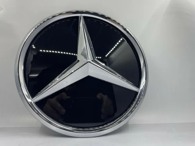 Convex Star Mirror Glass Star Front Emblem Silver For Mercedes Benz E W213 16-22