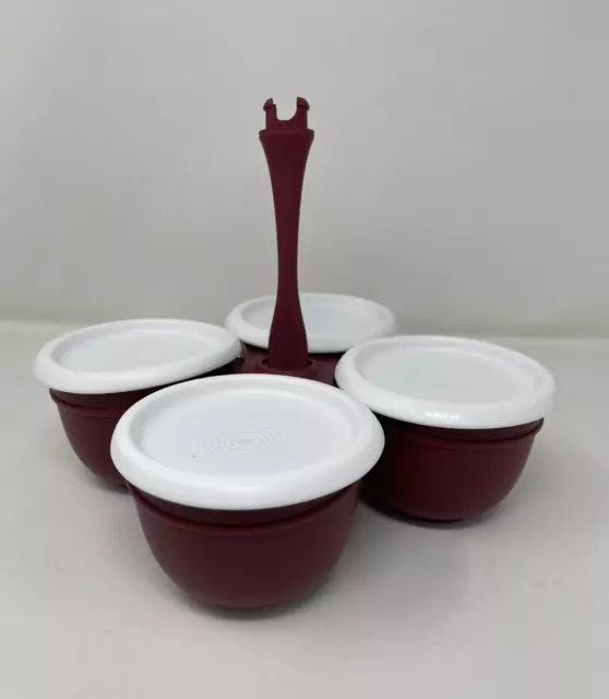 Tupperware Legacy Pinch Bowls 1-3/4 Cups ~ Soup Snacks ~ Guava Coral Color  New