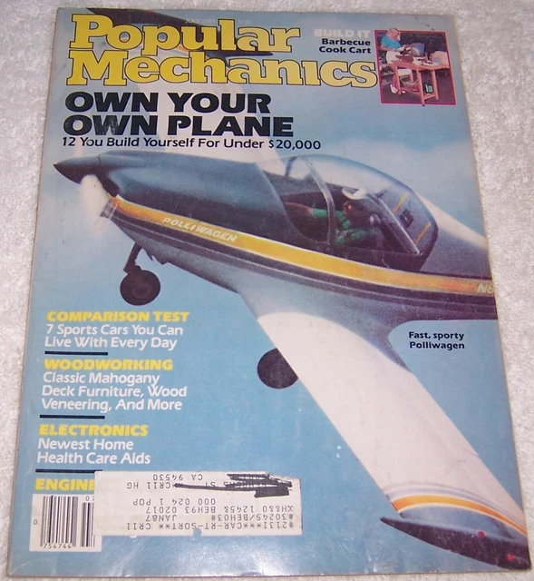 POPULAR MECHANICS MAGAZINE July 1985 Polliwagen airplane 4.99 PicClick